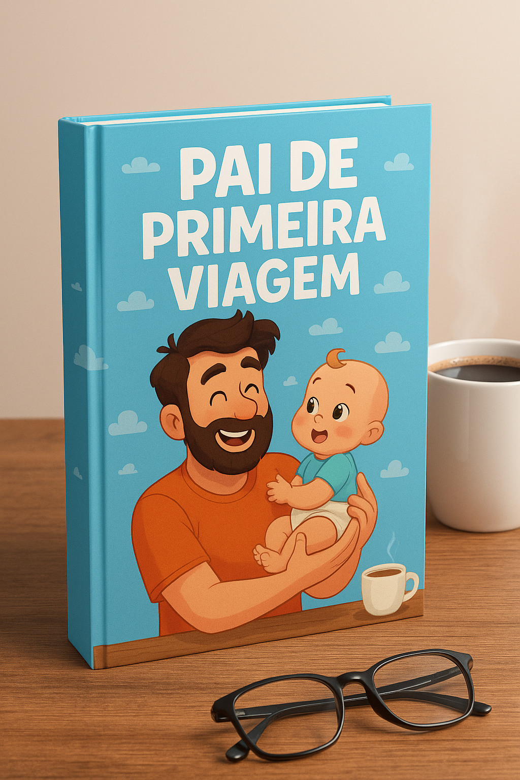 Pai lendo no tablet