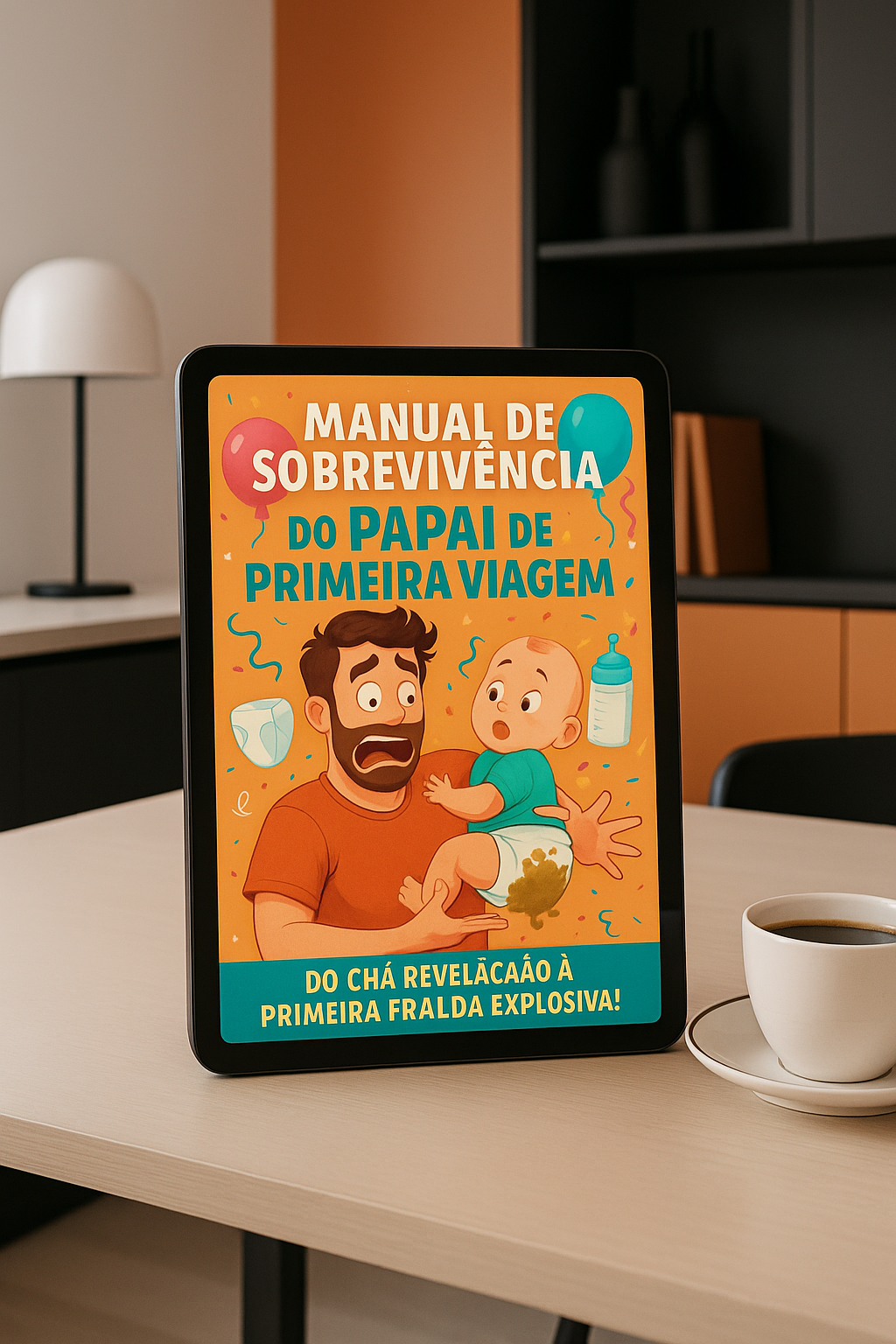 Pai consultando no celular